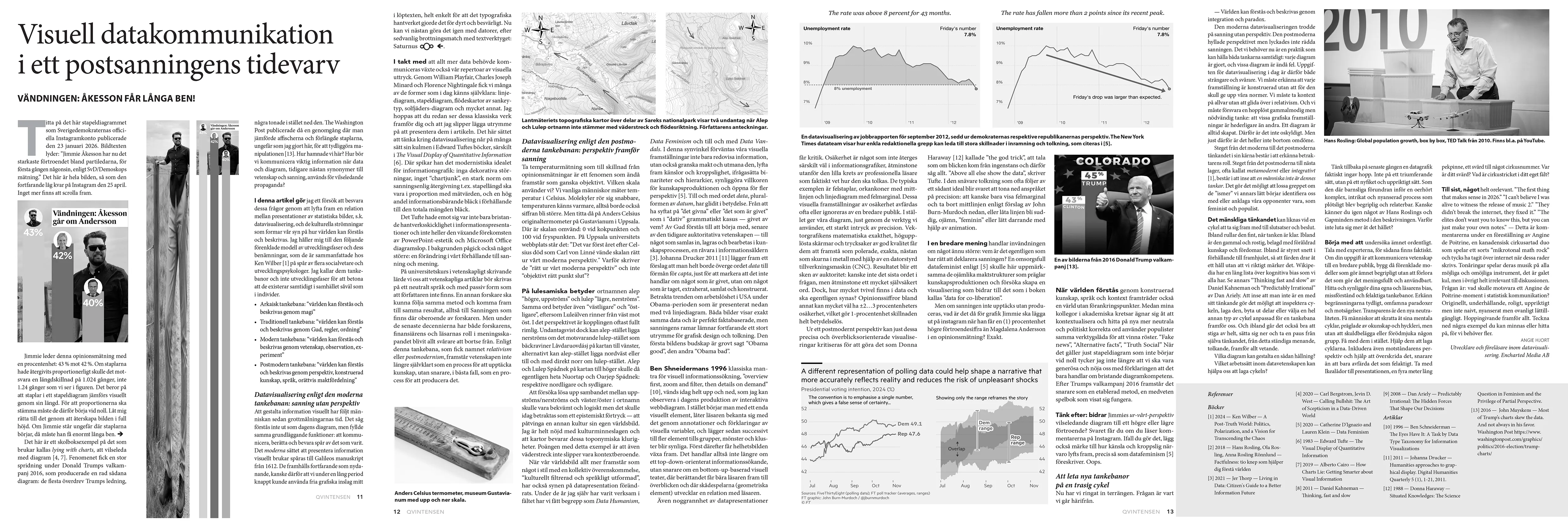 Screenshot of the printed article showing all four pages of it