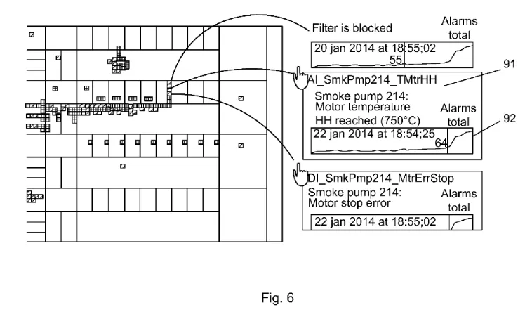 One of the illustrations from the alarm patent